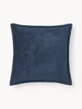 Westwing Collection Наволочка декоративная Shannon букле тёмно-синяя — фото 1