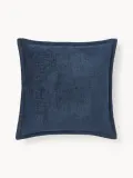 Westwing Collection Наволочка декоративная Shannon букле тёмно-синяя — фото 5