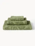 Westwing Collection Комплект махровых полотенец Leaf с рельефной фактурой — фото 7