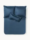 Westwing Collection Простыня Premium из хлопкового сатина, темно-синяя — фото 5