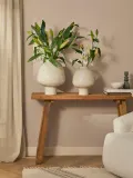 Westwing Collection Ваза Saki из каменной керамики ручной работы высотой 40 см — фото 4