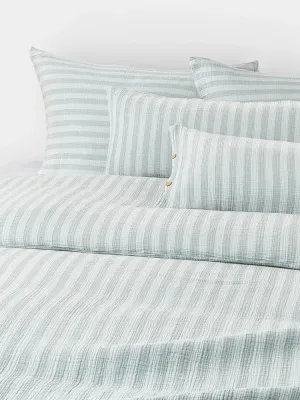 Westwing Collection Пододеяльник Saige из муслина, Ш 140 × Д 200 см, Светлый синий