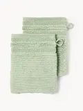 Westwing Collection Полотенце-рукавица банное Luxe, 2 шт, Шалфейный зелёный — фото 3