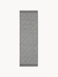 Westwing Collection Ковер-дорожка Reddy двусторонний с крупным узором в ромбы для улицы и дома, 80 х 200 см, тёмно-серый с молочно-белым — фото 6