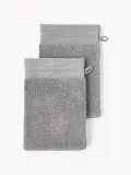 Westwing Collection Полотенце-рукавица банное Premium, 2 шт, Тёмный серый — фото 2