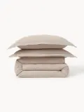 Westwing Collection Пододеяльник Linna льняной с кантом бледно-розовый — фото 3