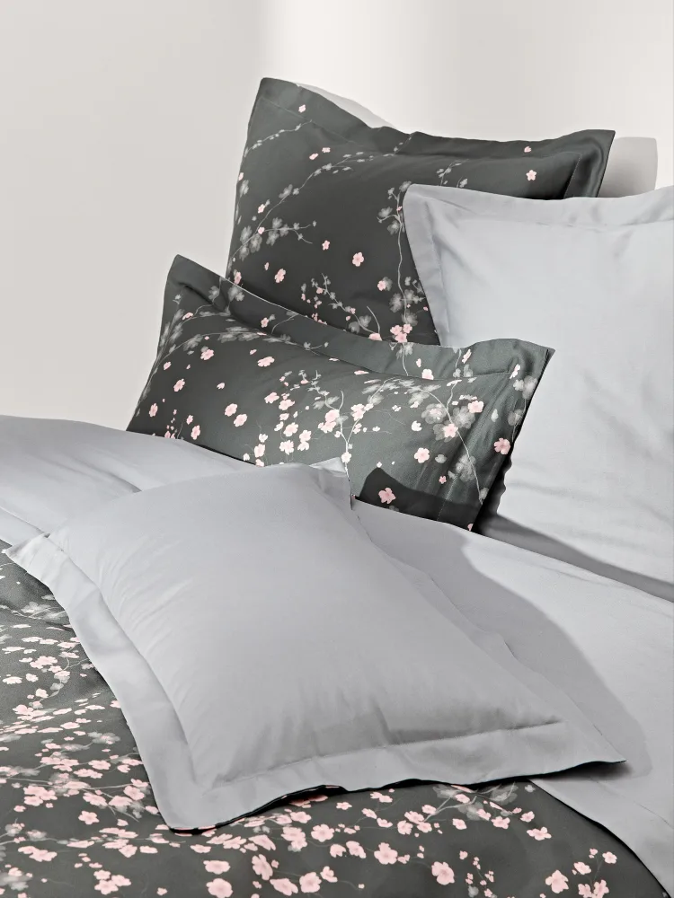 Westwing Collection Пододеяльник Sakura темно-серый