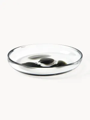 Westwing Collection Миска декоративная из стекла Aurum, диаметр 25 см, Ø 25 × В 4 см, Антрацитовый