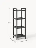 Westwing Collection Стеллаж для ванной Kit высокий, Ш 31 × В 95 см, Чёрный — фото 2