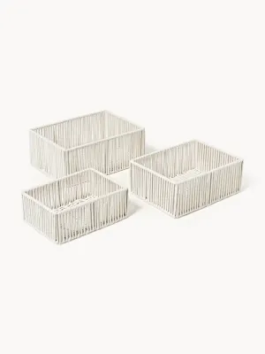 Westwing Collection Набор коробок для хранения Gabe, 3 предмета, комплект разных размеров, Бежевый