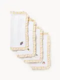 Westwing Collection Салфетка сервировочная Melony из хлопка с вышивкой и оборкой, 45х45 см, жёлтая — фото 1