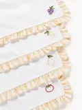 Westwing Collection Салфетка сервировочная Melony из хлопка с вышивкой и оборкой, 45х45 см, жёлтая — фото 3
