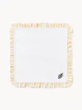 Westwing Collection Салфетка сервировочная Melony из хлопка с вышивкой и оборкой, 45х45 см, жёлтая — фото 4