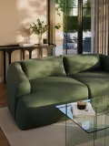 Westwing Collection Подушка декоративная Sofia букле 30х70 см, Ш 30 × Д 70 см, Тёмный зелёный — фото 5