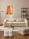 Westwing Collection Пуф Ellie кубический, Ш 57 × В 40 см, Белый — фото 8