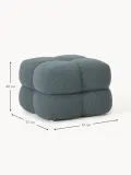 Westwing Collection Пуф Ellie кубический, Ш 57 × В 40 см, Серо-голубой — фото 2