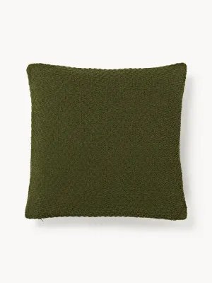 Westwing Collection Наволочка декоративная Everly, Ш 50 × Д 50 см, Тёмный зелёный