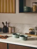 Westwing Collection Набор мисок Nessa из твёрдого фарфора, 4 предмета, Ø 14 × В 6 см, Шалфейный зелёный — фото 6