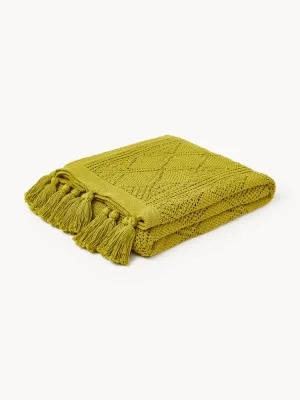 Westwing Collection Плед вязаный с кистями Sarah