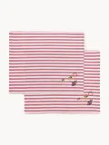 Westwing Collection Комплект подкладок с вышивкой Melony, 2 шт, Красный — фото 4