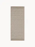 Westwing Collection Ковер уличный Reddy двусторонний с ромбовидным узором, дорожка 80х200 см, тауп и молочно-белый — фото 1