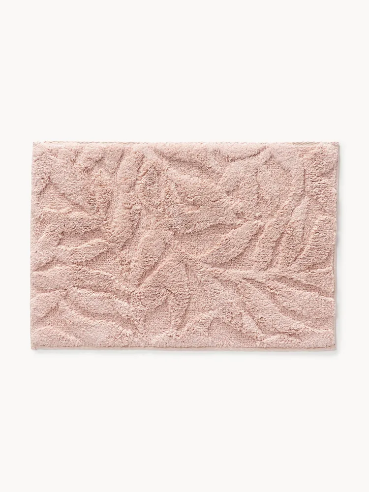 Westwing Collection Коврик для ванной Leaf, светло-розовый