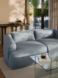 Westwing Collection Подушка декоративная Sofia букле 30х70 см синяя — фото 5