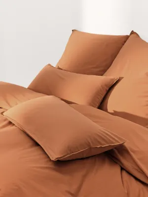Westwing Collection Пододеяльник Debbie из перкали, Ш 135 × Д 200 см, Терракота