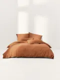Westwing Collection Пододеяльник Debbie из перкали, Ш 135 × Д 200 см, Терракота — фото 8