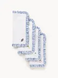 Westwing Collection Салфетка сервировочная Melony из хлопка с вышивкой и оборкой, 45х45 см, синяя — фото 1