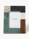 Westwing Collection Фоторамка Mauricio из мрамора и ореха с узором, два размера — фото 8