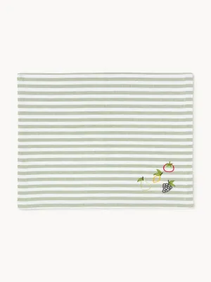 Westwing Collection Комплект подкладок с вышивкой Melony, 2 шт, Ш 40 × Д 50 см, Жёлтый