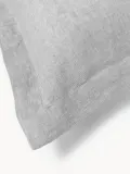 Westwing Collection Пододеяльник Linna льняной с кантом темно-серый — фото 6