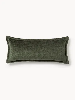 Westwing Collection Наволочка декоративная Shannon из букле, Ш 30 × Д 70 см, Тёмный зелёный