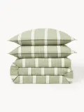 Westwing Collection Пододеяльник Belinda, Ш 135 × Д 200 см, Оливковый зелёный — фото 3