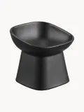Yamazaki Миска для животных Tower из керамики с наклонной чашей, 12 x 12 x 12 см, чёрная — фото 1