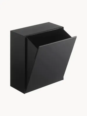 Yamazaki Органайзер для хранения Tower настенный с крышкой, Ø 17 × В 20 см, Чёрный