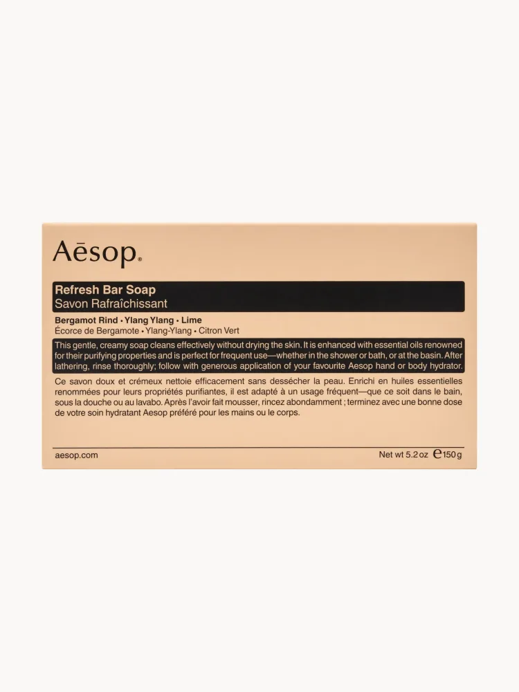 Aesop Мыло кусковое для рук и тела Refresh с растительными маслами бергамота, иланг-иланга и лайма, 11х6 см
