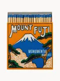 ARCHIVIST Спички из тополя в декоративной коробке Mount Fuji, 125 штук, коробка синяя с оранжевым, 11 см — фото 1