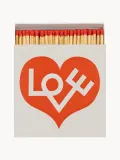 ARCHIVIST Спички декоративные Love в картонном коробке, 125 шт., 11х11х3 см, светло-серый с красным — фото 1