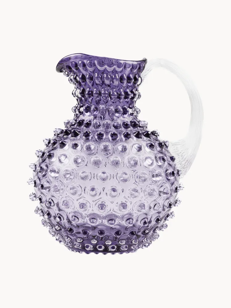 Кувшин Anna von Lipa Hobnail из выдувного стекла, 2 л, сливовый