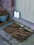 Коврик придверный Zebra из кокосового волокна на резиновой основе, 40х60 см, чёрный с натуральным — фото 6