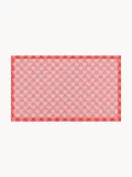Коврик придверный Pink Heart из переработанного ПВХ для дома и улицы, 40х70 см, светло-розовый с коралловым — фото 1