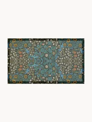 Коврик придверный William Morris из ПВХ для дома и улицы, влагостойкий, 40х70 см, синий