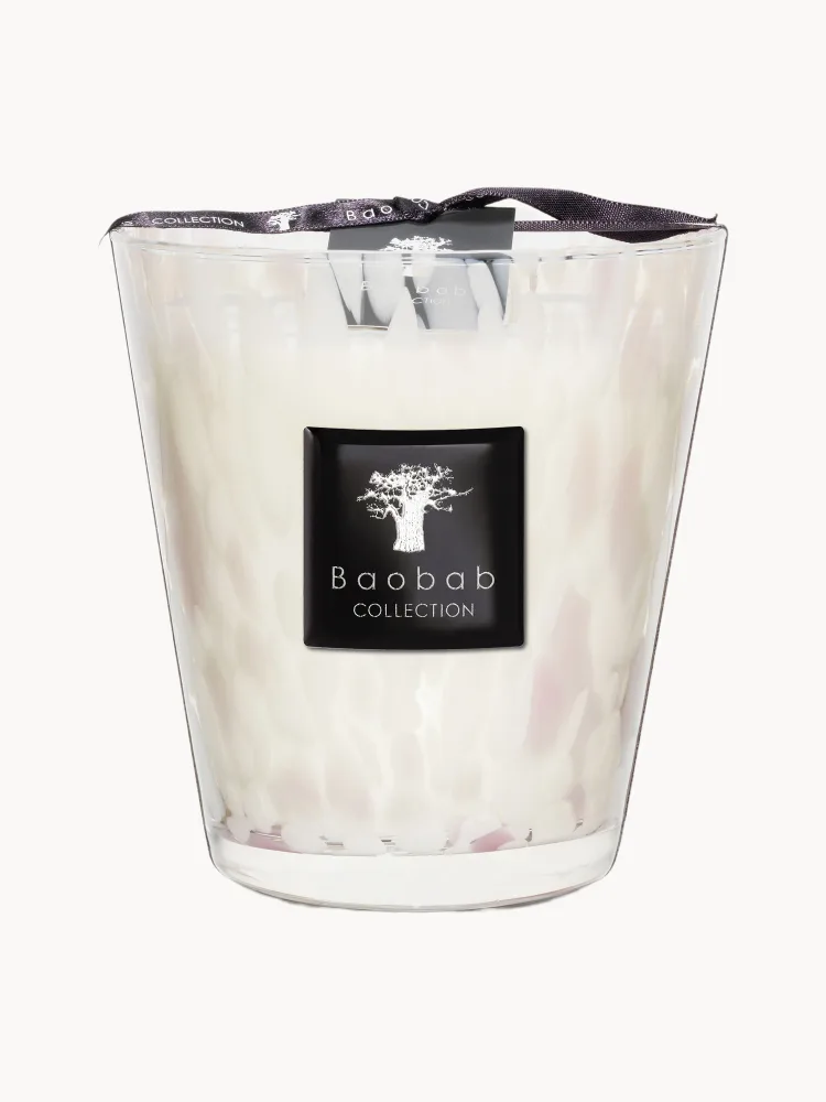 Ароматическая свеча Baobab White Pearls, 15 см