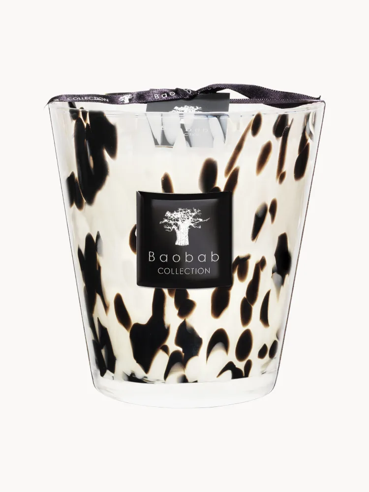 Ароматическая свеча Baobab Black Pearls, стекло с черным декором