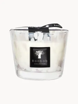 Ароматическая свеча Baobab White Pearls, розовый декор