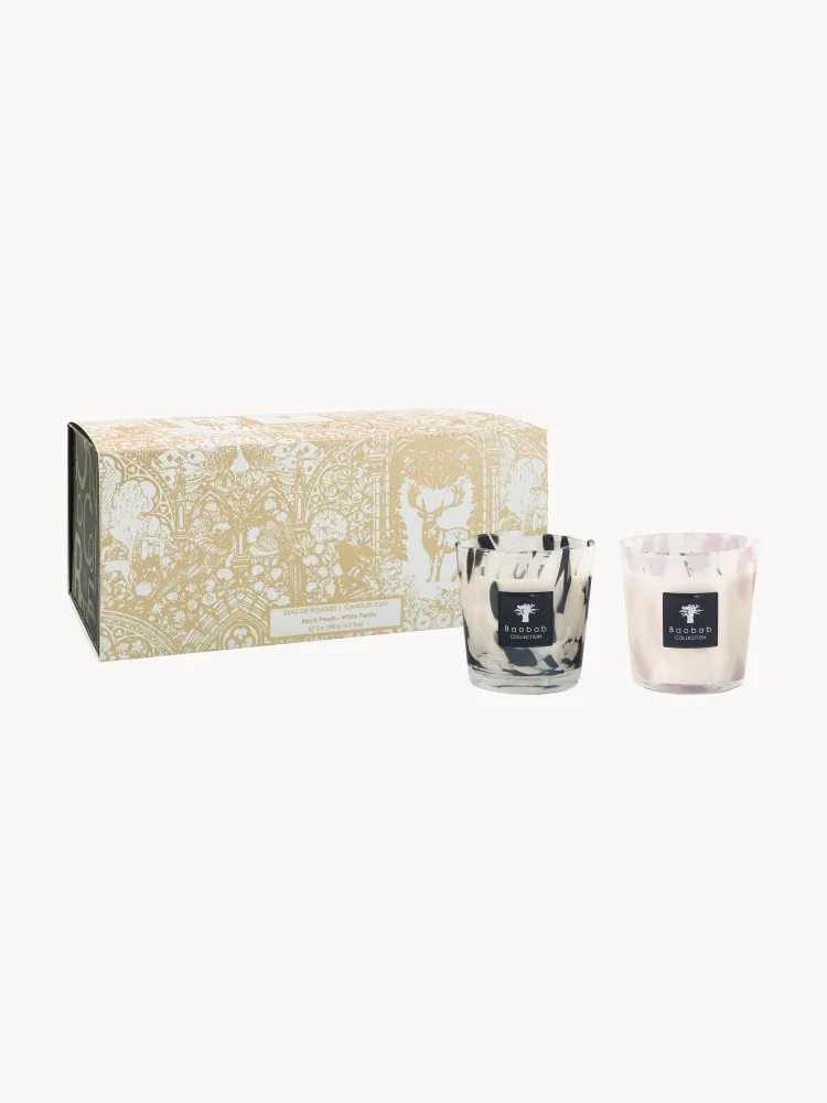 Набор свечей Baobab White Pearls и Black Pearls, 2 шт