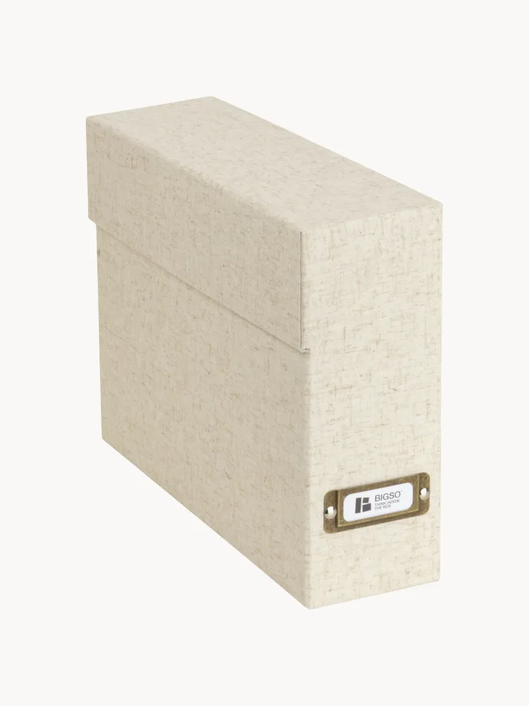 Bigso Box of Sweden Коробка для документов Lovisa с разделителями, 33 x 24 см, Ш 33 × В 24 см, Светлый бежевый