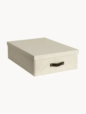 Bigso Box of Sweden Коробка для хранения под кровать Karolin с крышкой, Ш 56 × В 16 см, Светлый бежевый
